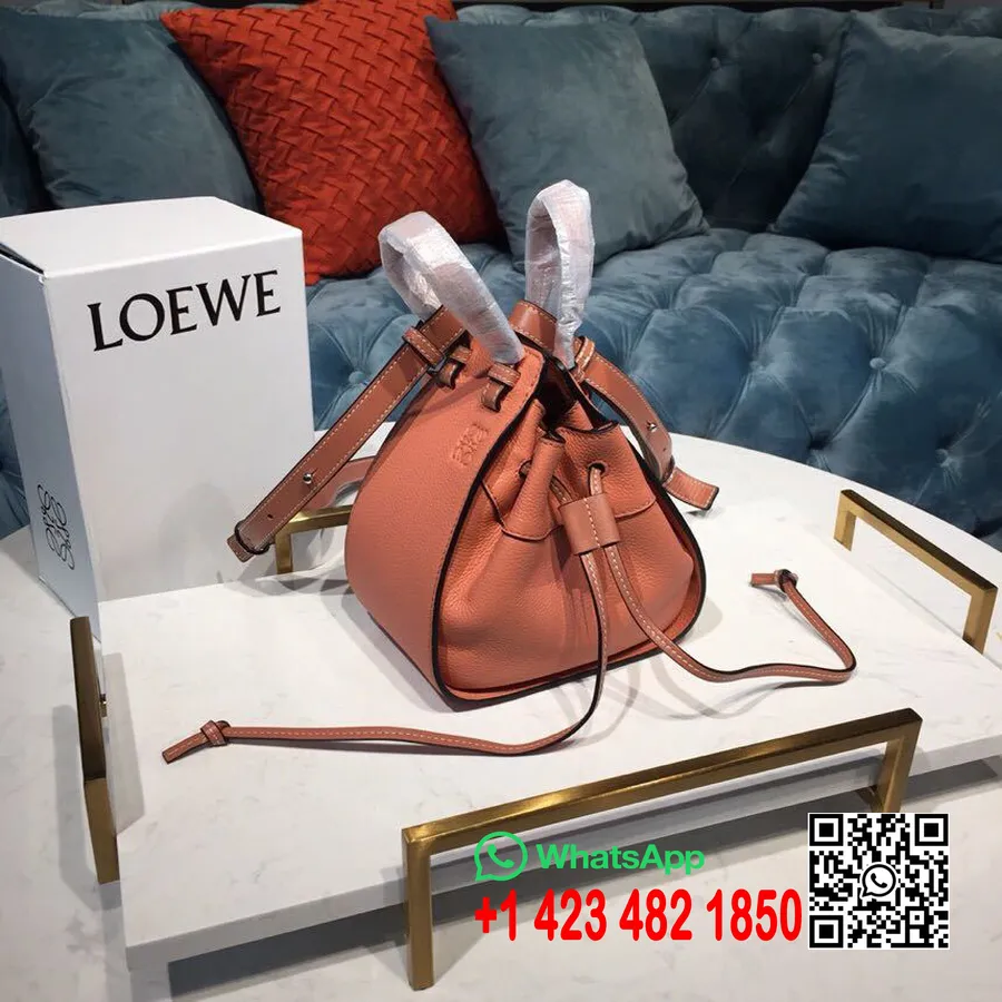 Loewe Mini Viseča Mreža Dw Bag 20cm Telečje Usnje Kolekcija Pomlad/poletje 2019, Roza Tulipan