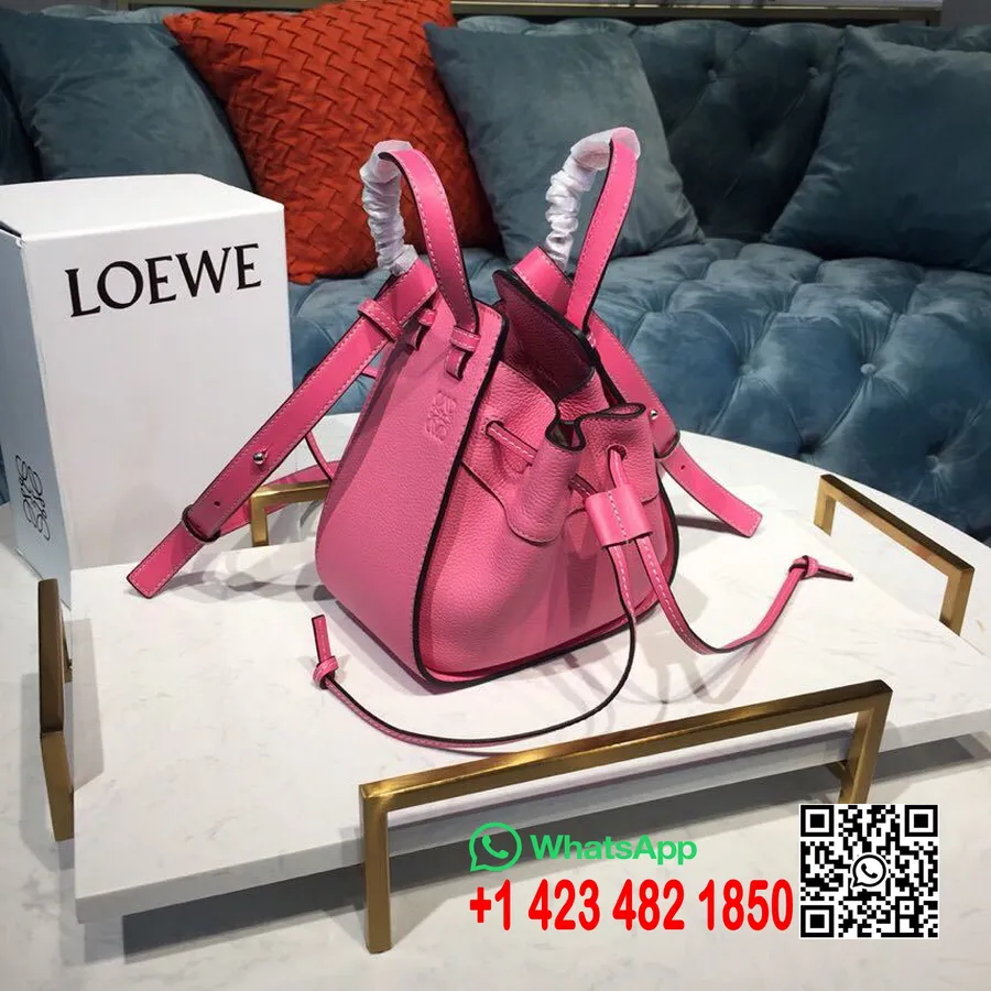 Loewe Mini-Hängematte DW-Tasche 20 Cm Kalbsleder Frühjahr/Sommer-Kollektion 2019, Rosa