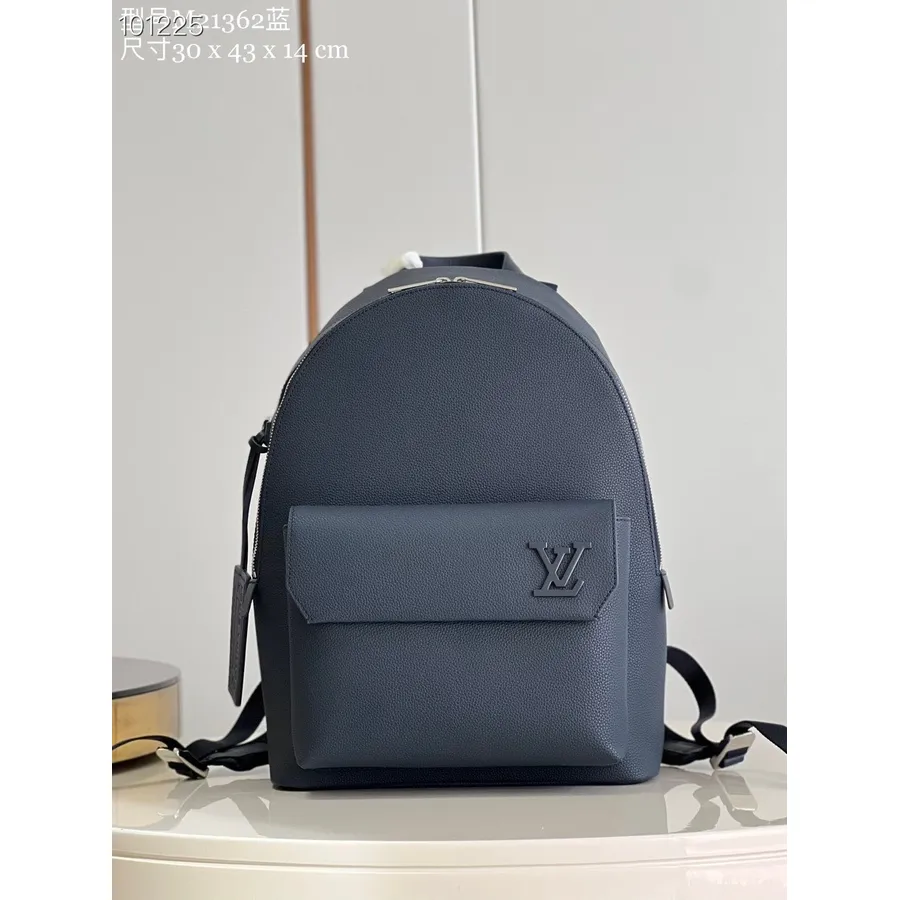 Louis Vuitton Takeoff Rugzak 43cm Aerogram Rundleer Herfst/winter 2022 Collectie M21362, Marineblauw