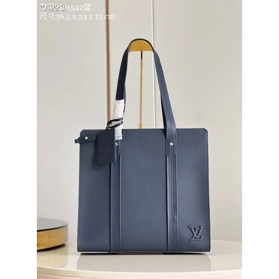 Louis Vuitton Takeoff Draagtas 36cm Aerogram Rundleer Herfst/winter 2022 Collectie M21542, Marineblauw