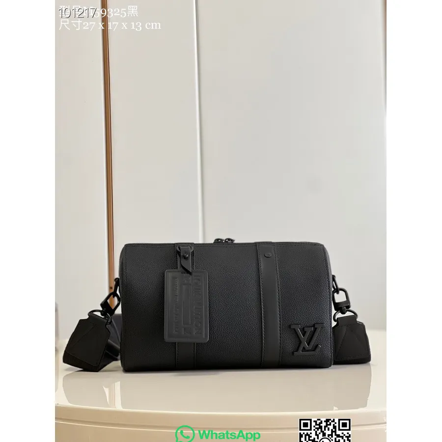 Louis Vuitton City Keepall Tas 27cm Aerogram Rundleer Herfst/winter 2022 Collectie M21438, Zwart