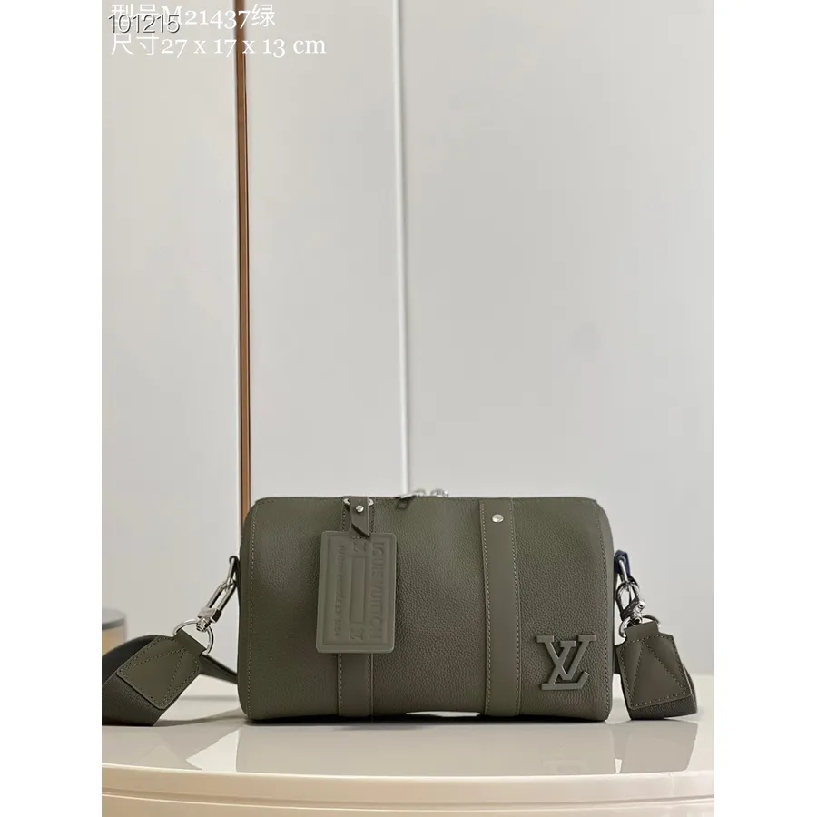 Louis Vuitton City Keepall Tas 27cm Aerogram Rundleer Herfst/winter 2022 Collectie M21437, Kaki