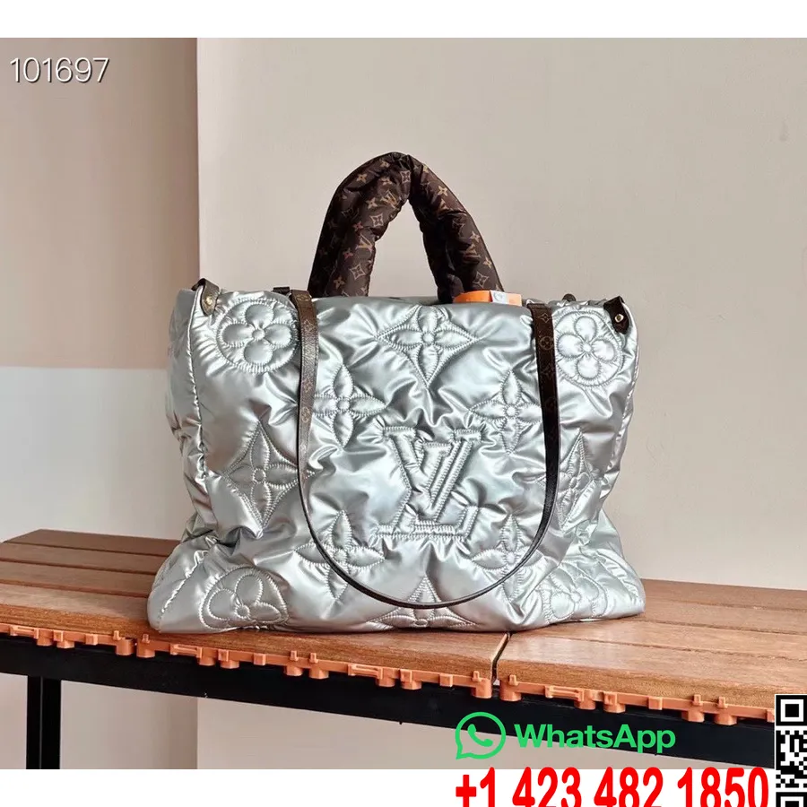 Louis Vuitton Lv Spilvens Onthego Soma Gm Soma 42cm Econylr Dizaina Apdare Ar Monogrammu Pārklājumu Audekls āda Rudens/ziema 202