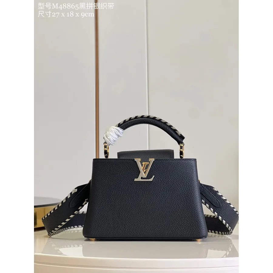 Louis Vuitton Capucines BB-Tasche 27 Cm Mit Überwendlingsstich-Detail, Taurillon-Leder, Herbst/Winter-Kollektion 2022, M56399, S