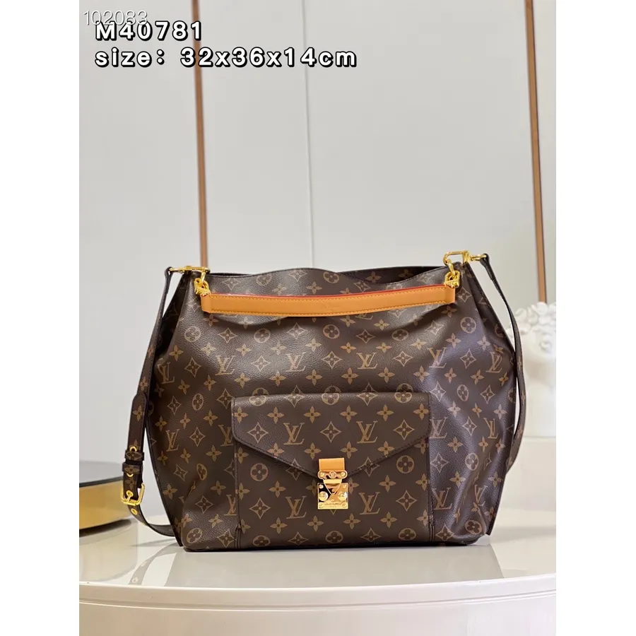 Louis Vuitton Metis Taška 34cm Monogram Plátno Podzim/zima 2022 Kolekce M40781, Hnědá