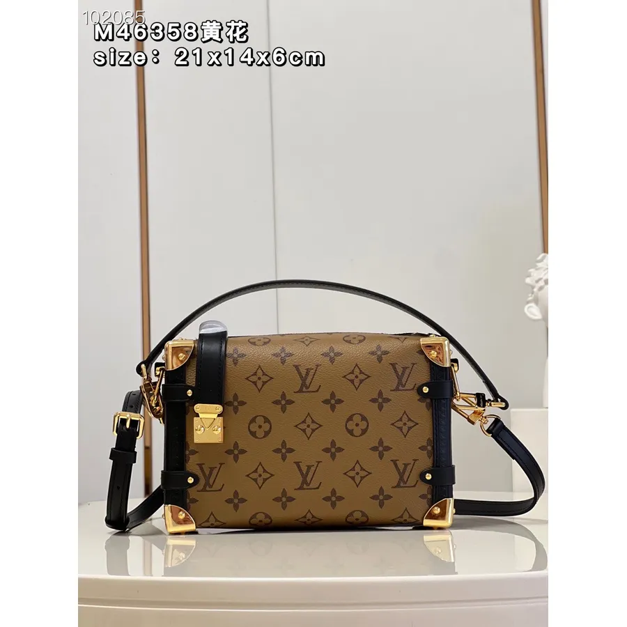 Louis Vuitton Boční Kufr Pm Taška 21cm Monogram Rub/monogram Plátno Kůže Podzim/zima 2022 Kolekce M46358, Hnědá