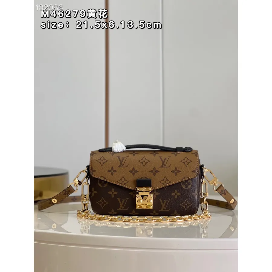 Louis Vuitton Pochette Metis East West Taška 21cm Monogram Rub/monogram Plátno Kůže Podzim/zima 2022 Kolekce M46279, Bla