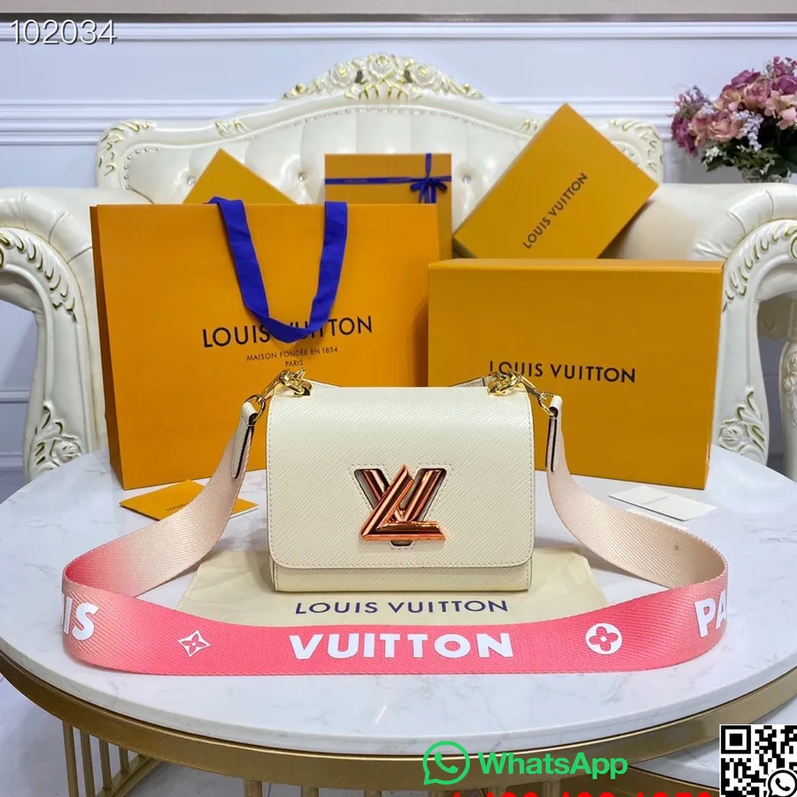 Sac Louis Vuitton Metal Twist Pm 19cm Toile épi Cuir Collection Automne/hiver 2022 M59687, Blanc Quartz