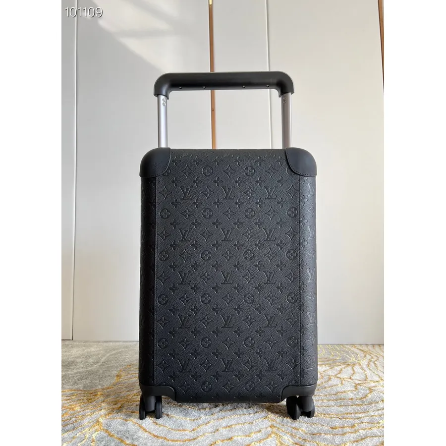 Louis Vuitton Horizon 55 Gepäcktrolley Taurillon Monogramm Leder Canvas Herbst/Winter 2022 Kollektion M23260, Schwarz