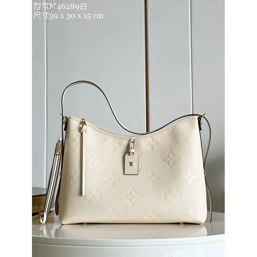 Sac Fourre-tout Louis Vuitton Mm 40cm Toile Monogram Empreinte Cuir Collection Automne/hiver 2022 M46289, Beige