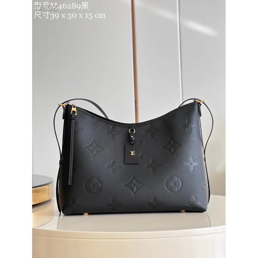 Sac Fourre-tout Louis Vuitton Mm 40cm Toile Monogram Empreinte Cuir Collection Automne/hiver 2022 M46289, Noir