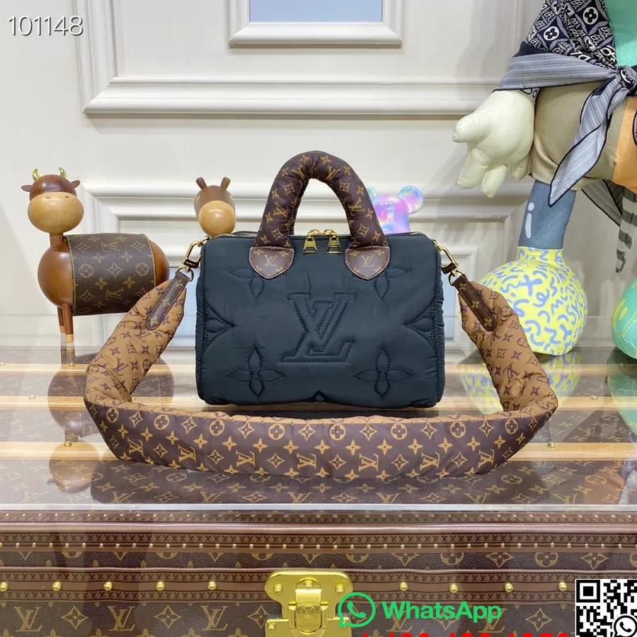 Louis Vuitton Speedy Bag 25 Cm Econyl Mit Besatz Aus Beschichtetem Canvas Mit Mini-Monogramm, Herbst/Winter 2022-Kollektion M209