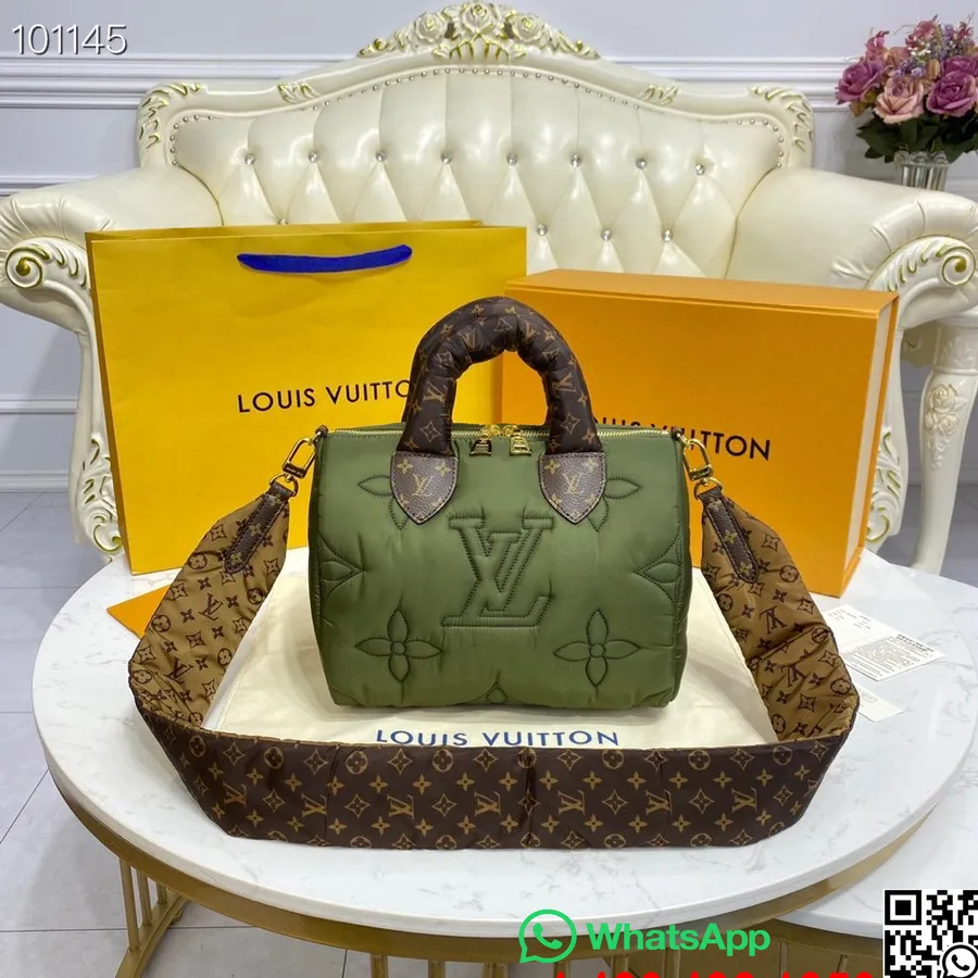 Louis Vuitton Speedy Bag 25 Cm Econyl Mit Besatz Aus Beschichtetem Canvas Mit Mini-Monogramm, Herbst/Winter 2022-Kollektion M590