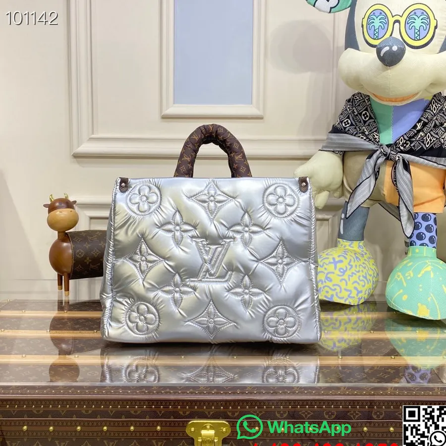 Louis Vuitton Onthego τσάντα 41cm Econyl με μίνι μονόγραμμα επικαλυμμένο καμβά τελειώματα φθινόπωρο/χειμώνας 2022 συλλογή M21069