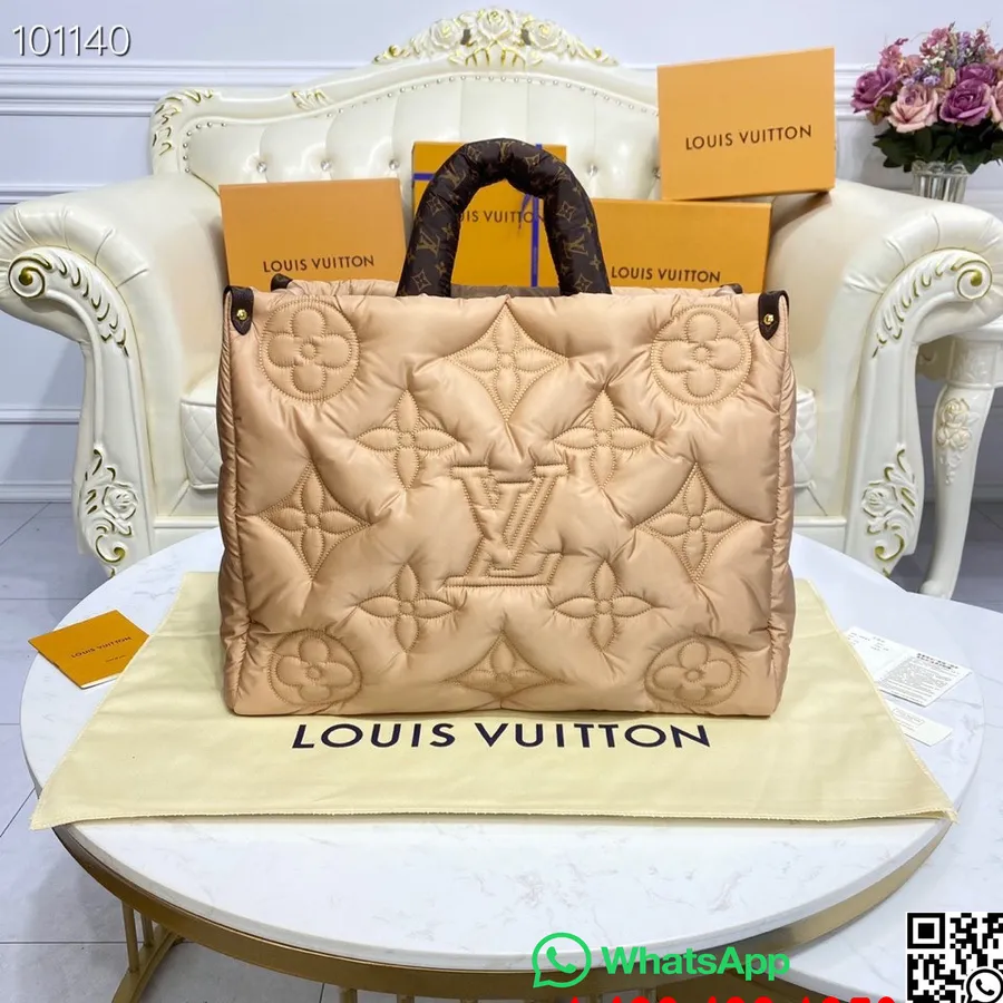 Louis Vuitton Onthego τσάντα 41cm Econyl με μίνι μονόγραμμα επικαλυμμένο καμβά τελειώματα φθινόπωρο/χειμώνας 2022 συλλογή M59007