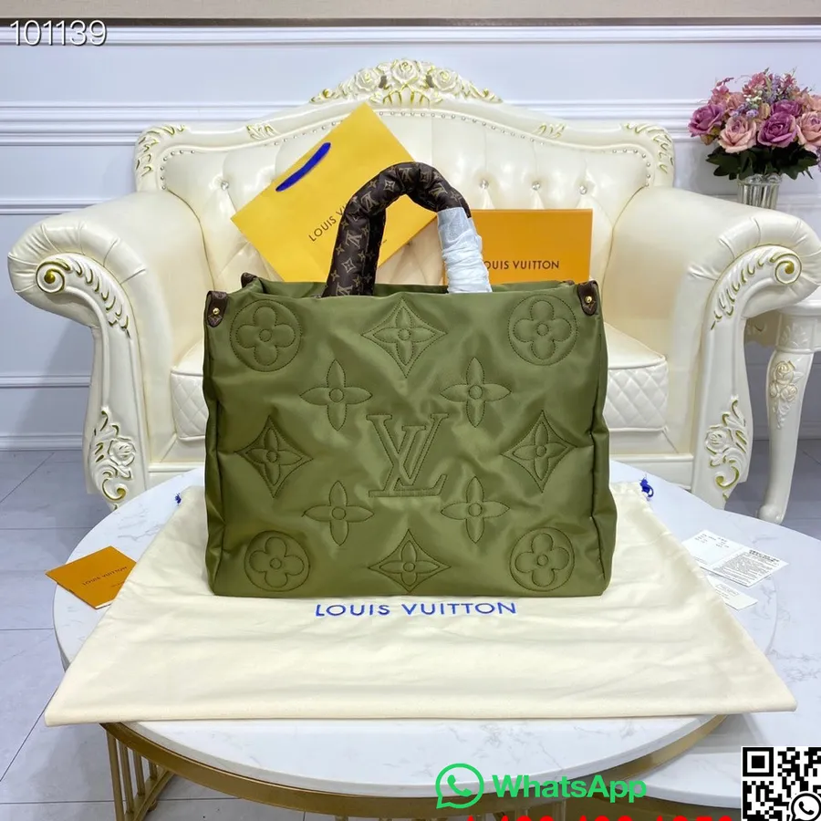 Louis Vuitton Onthego τσάντα 41cm Econyl με μίνι μονόγραμμα επικαλυμμένο καμβά τελειώματα φθινόπωρο/χειμώνας 2022 συλλογή M59005