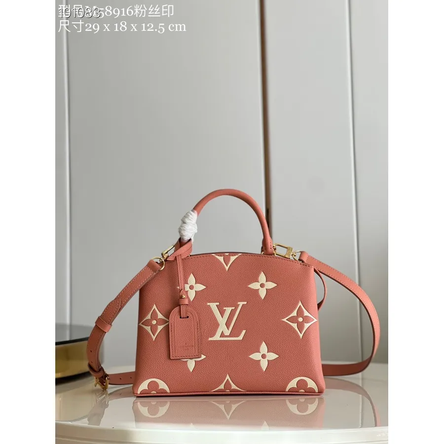 Louis Vuitton Petit Palais τσάντα 30cm μονόγραμμα Empreinte καμβάς δέρμα φθινόπωρο/χειμώνας 2022 συλλογή M58916, τριαντάφυλλο Tr