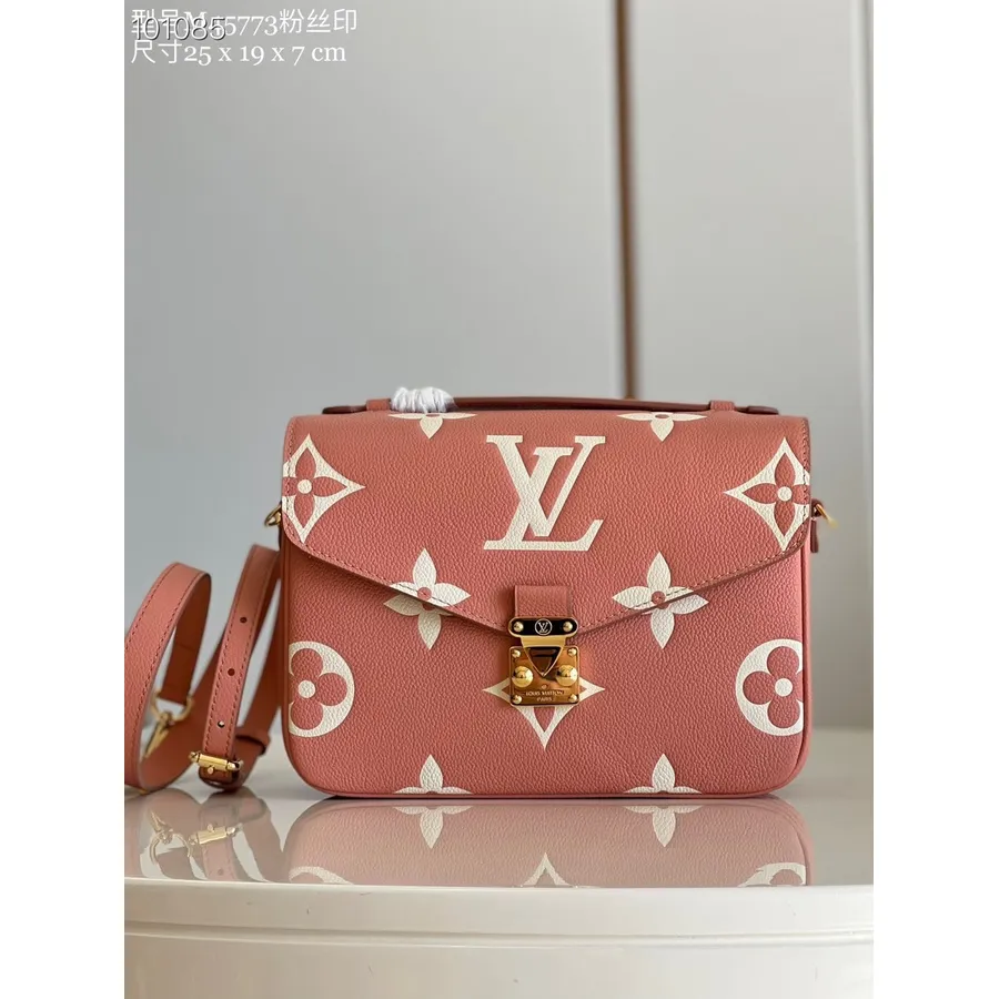 Louis Vuitton Metis τσάντα 25cm μονόγραμμα Empreinte καμβά δέρμα φθινόπωρο/χειμώνας 2022 συλλογή M46091, τριαντάφυλλο Trianon ρο