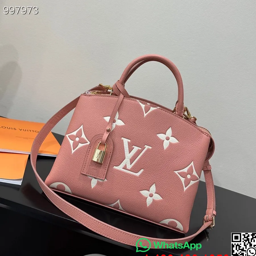 Louis Vuitton Petit Palais τσάντα 30cm μονόγραμμα Empreinte καμβάς δέρμα φθινόπωρο/χειμώνας 2022 συλλογή M58916, τριαντάφυλλο Tr