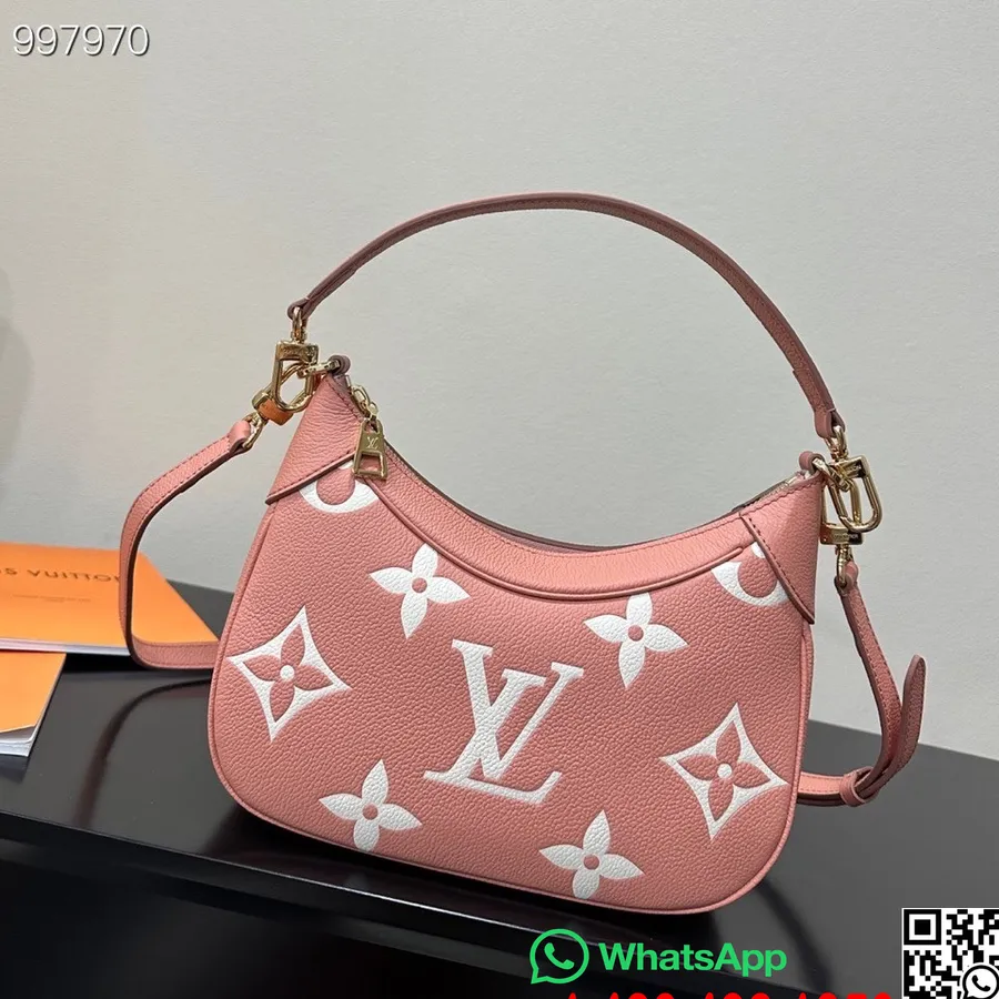 Louis Vuitton Bagatelle Bag 22cm Monogram Empreinte Canvas Leather Fall/Winter 2022 Collection M46091, Rose Trianon Pink/Creme B