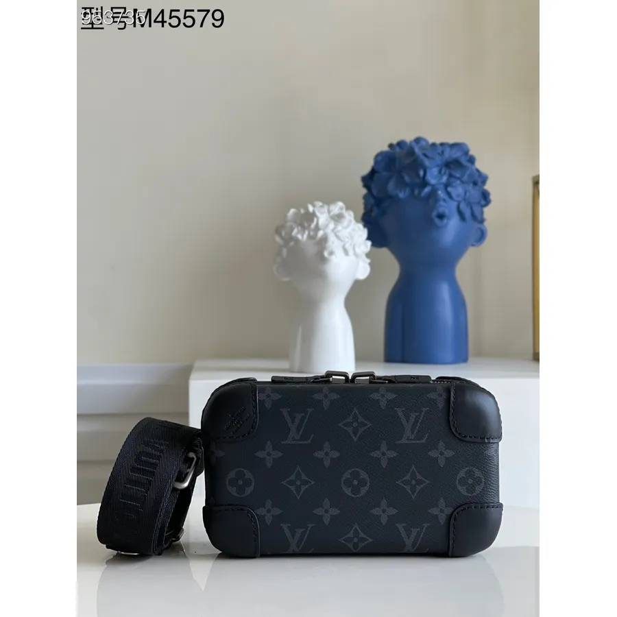 Louis Vuitton Horizon Kuplung Táska Monogram Eclipse Bőr Vászon ősz/tél 2022 Kollekció M45579, Fekete