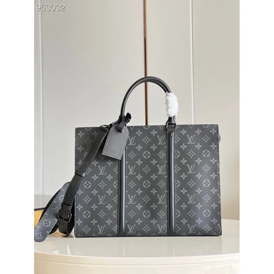 Louis Vuitton Sac Plat Vízszintes Cipzáras Táska Monogram Eclipse Vászon ősz/tél 2022 Kollekció M45265, Fekete