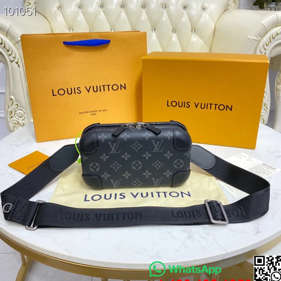 Louis Vuitton Horizon клъч чанта монограм Eclipse кожена платнена колекция есен/зима 2022 M45579, черна