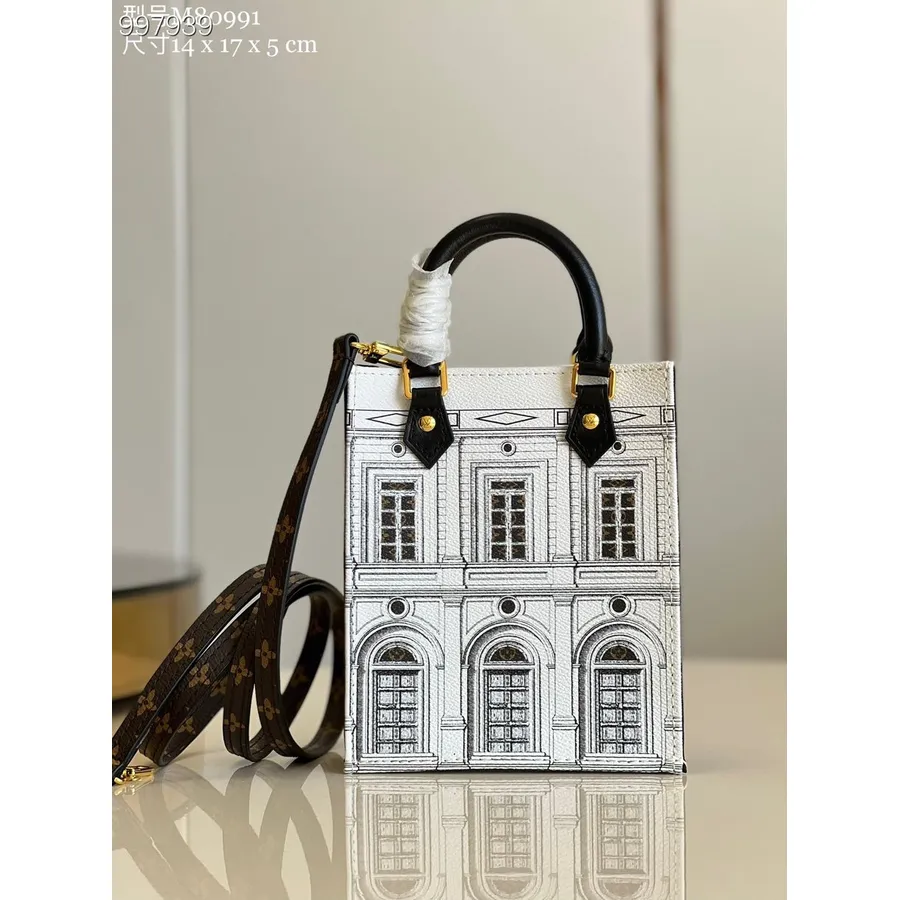 Louis Vuitton X Fornasetti Limitovaná Edícia Taška Architettura Alma 18cm S Potlačou Matná Teľacia Koža Kolekcia Jeseň/zima 2022