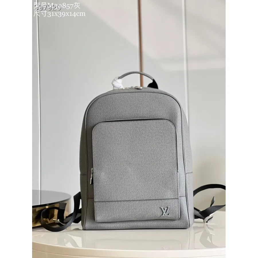 Louis Vuitton Sac à Dos Adrian 40cm Cuir Taiga Collection Automne/hiver 2022 M30857, Gris