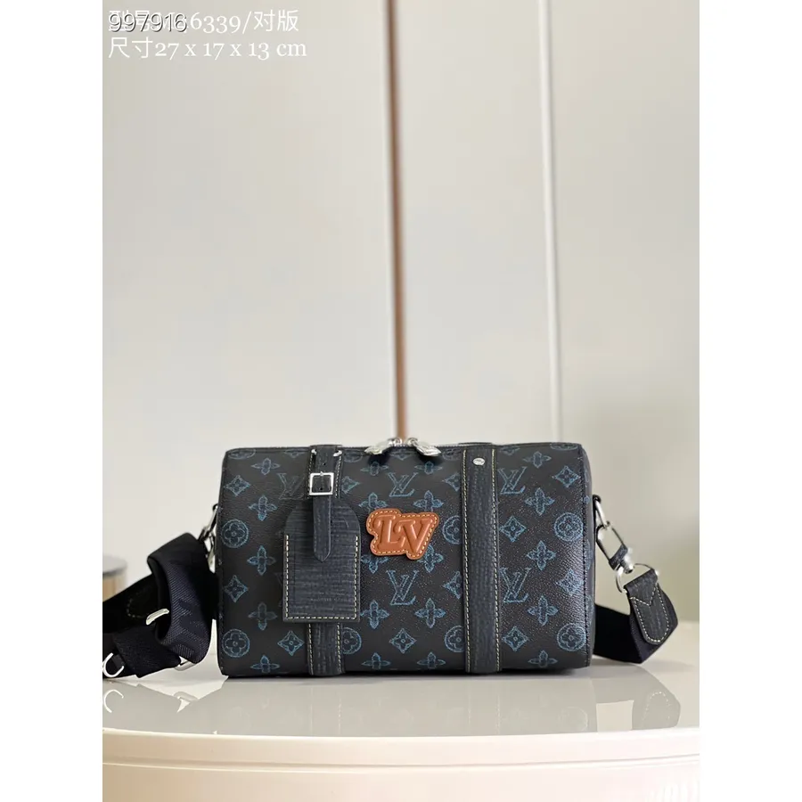 Bolso Louis Vuitton City Keepall 28cm Lona Monograma Cuero Colección Otoño/invierno 2022 M46339, Azul