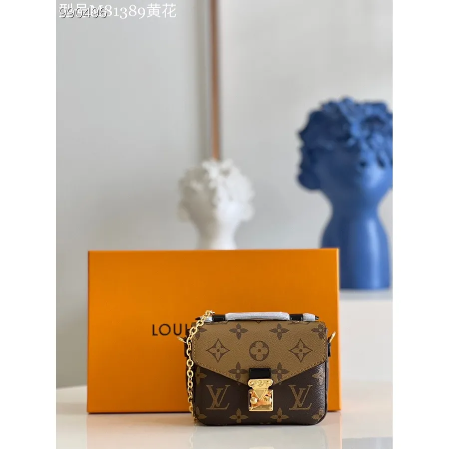 Bolsa Louis Vuitton Micro Metis 14cm Lona Com Monograma Reverso/tela De Couro Monograma Coleção Primavera/verão 2022 M81267, Mar