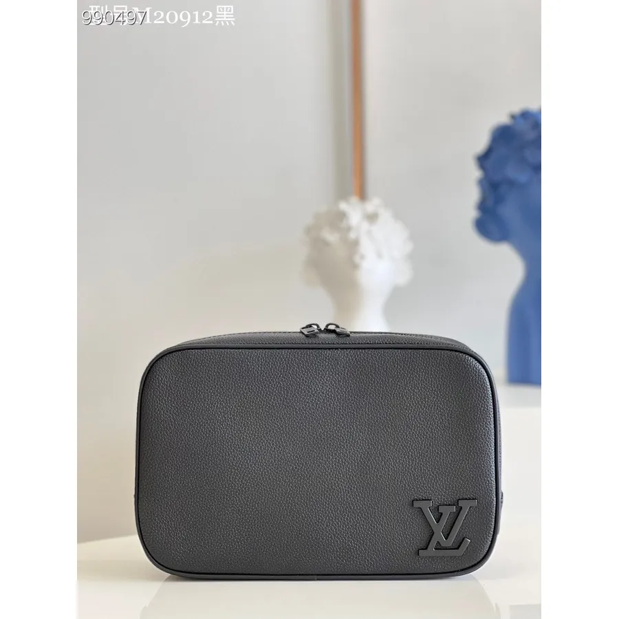 Louis Vuitton Bolsa Higiênica Bolsa 26cm Aerograma Couro Couro Primavera / Verão 2022 Coleção M20912, Preto