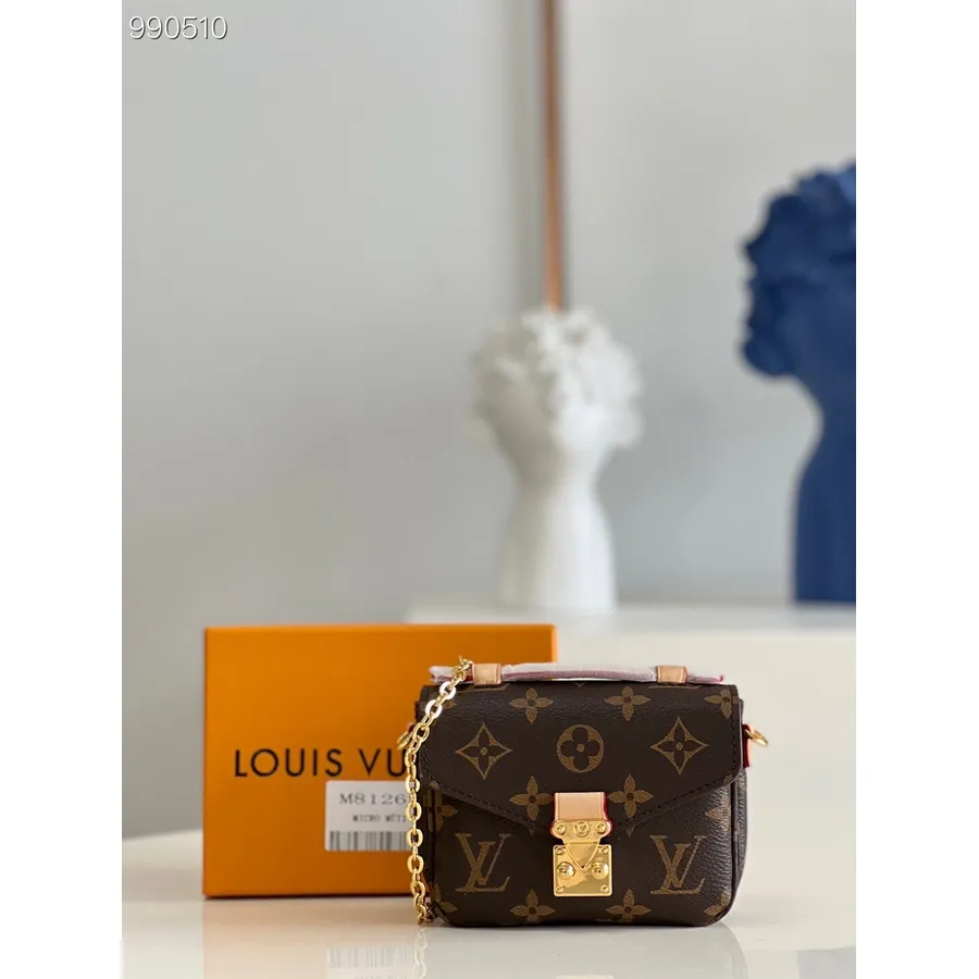 Bolso Louis Vuitton Micro Metis 14cm Lona Monograma Cuero Colección Primavera/verano 2022 M81267, Marrón