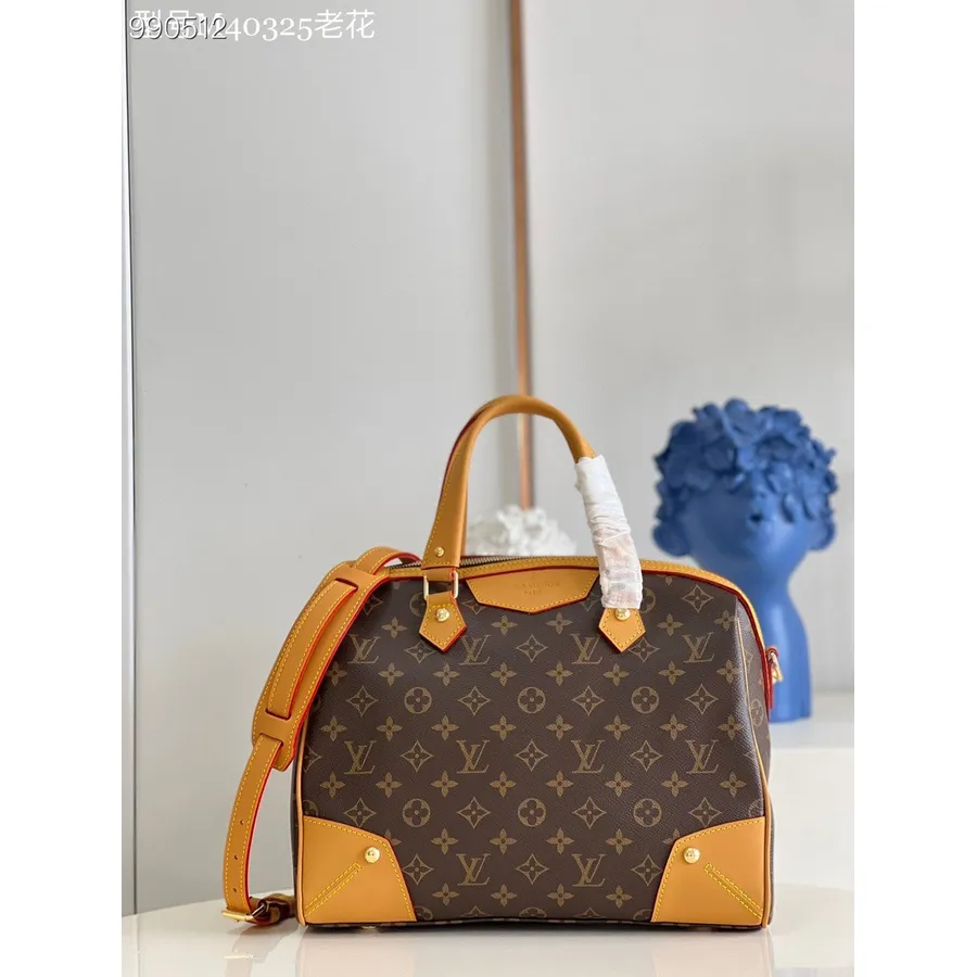 Louis Vuitton Keepall Retiro 33cm Lona Monograma Cuero Colección Primavera/verano 2022 M40325, Marrón