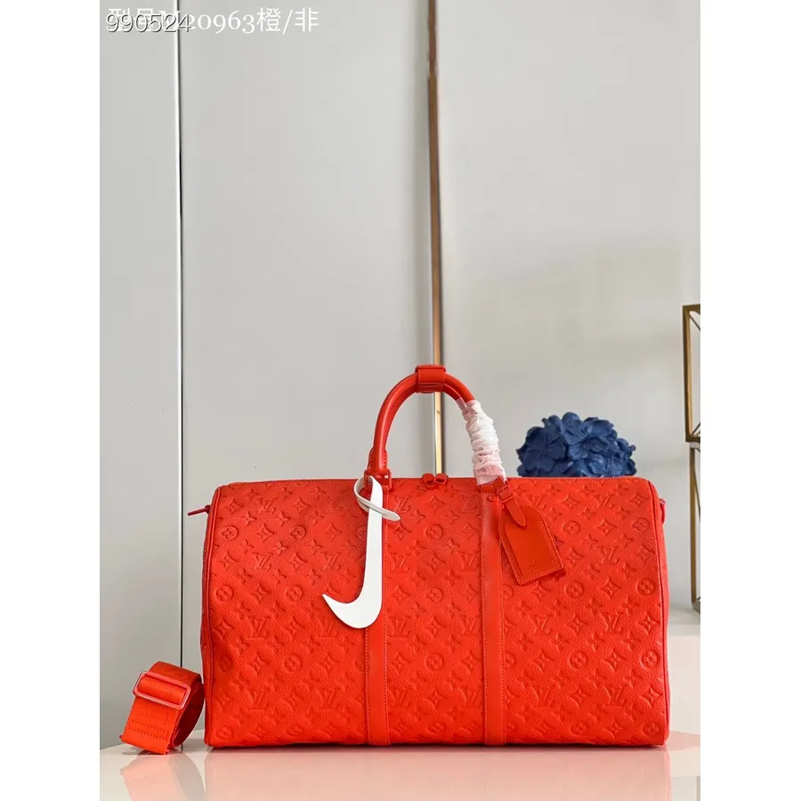 Louis Vuitton Soma 50cm Tauriljona Monogramma Ar Reljefu ādas Pavasara/vasaras 2022 Kolekcija M20493, Oranža