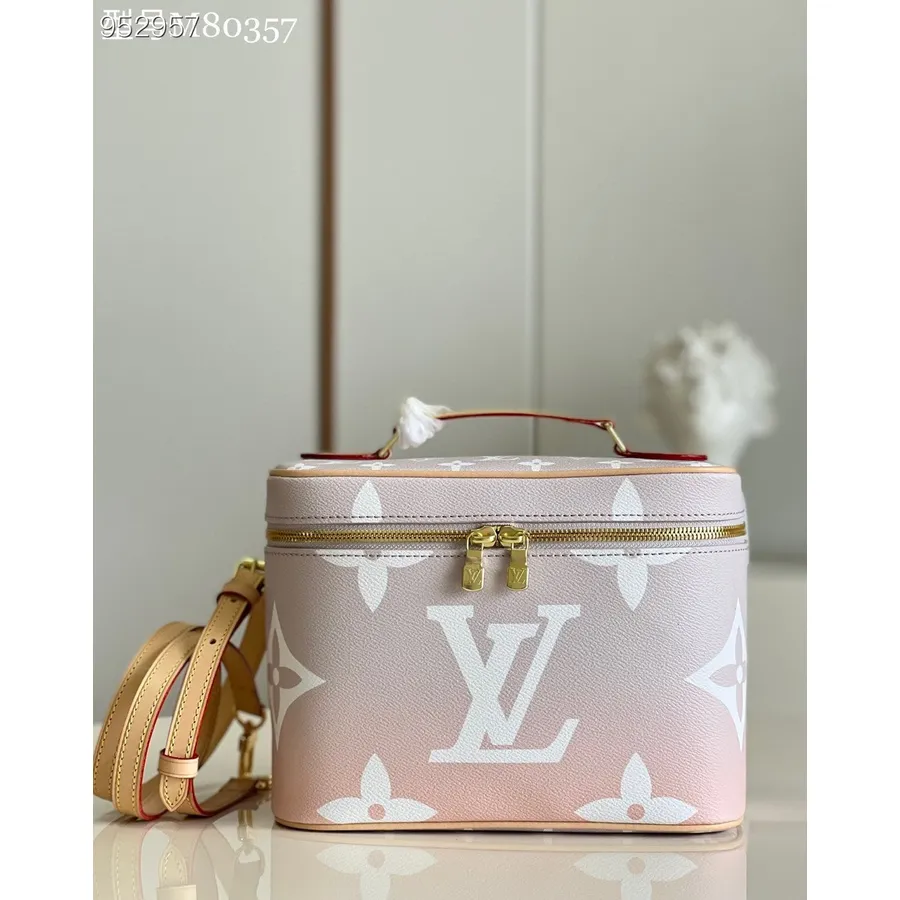 Louis Vuitton Flot Forfængelighedstaske Bb Taske 24cm Monogram Kæmpe Læder Forår/sommer 2022 Kollektion M80357, Brume Beige