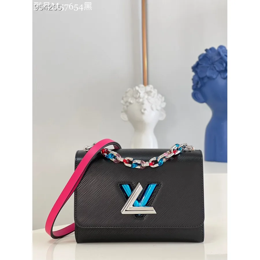 Louis Vuitton Pleksiklaasist Twist Mm Kott 23cm Epi Lõuend Nahk Kevad/suvi 2022 Kollektsioon M57654, Must