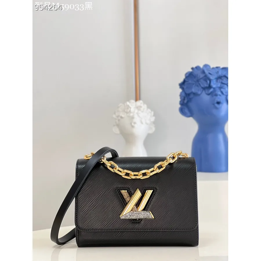 Louis Vuitton Sädelev Lukk Metallik Twist Mm Kott 23cm Epi Canvas Nahk Kevad/suvi 2022 Kollektsioon M59033, Must