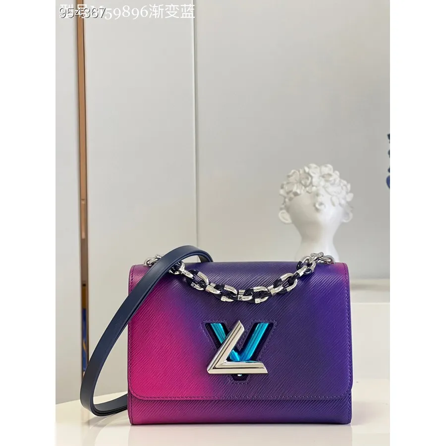 Louis Vuitton Bi-color Gradient Twist Mm Väska 23cm Epi Canvas Läder Vår/sommar 2022 Kollektion M59896, Gradient Blå