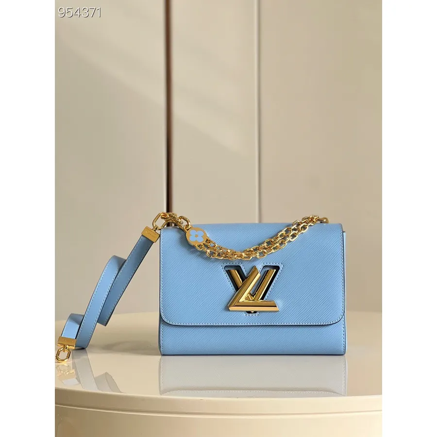 Louis Vuitton Miniatyr Emalj Monogram Blomma Twist Mm Väska 23cm Epi Canvas Läder Vår/sommar 2022 Kollektion M59627, Bleu N