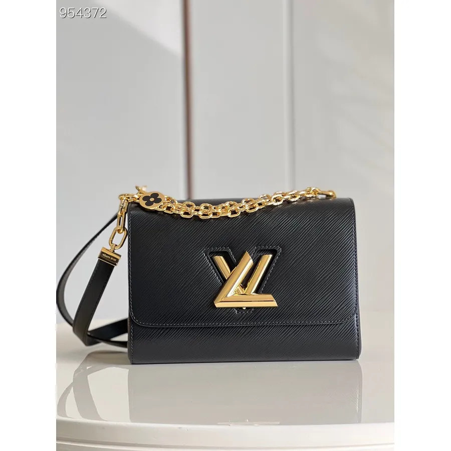 Louis Vuitton Miniatyr Emalj Monogram Blomma Twist Mm Väska 23cm Epi Canvas Läder Vår/sommar 2022 Kollektion M59402, Svart