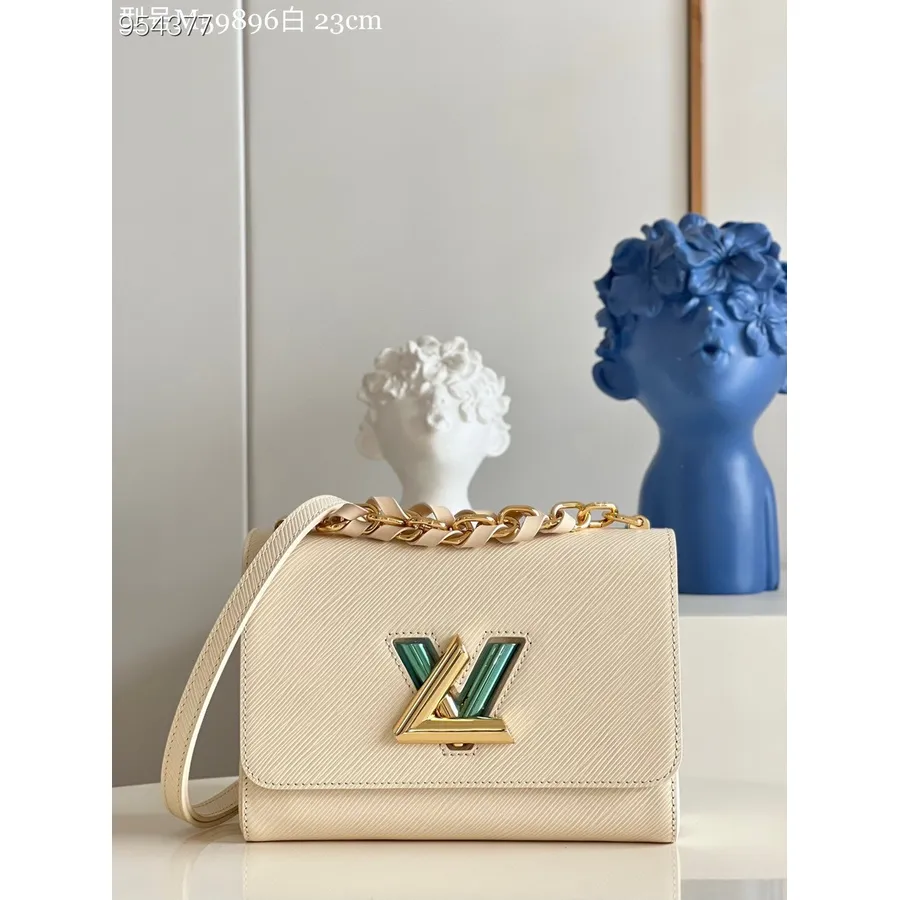 Louis Vuitton Chunky Chain Twist Mm Väska 23cm Epi Canvas Läder Vår/sommar 2022 Kollektion M59852, Kvartsvit