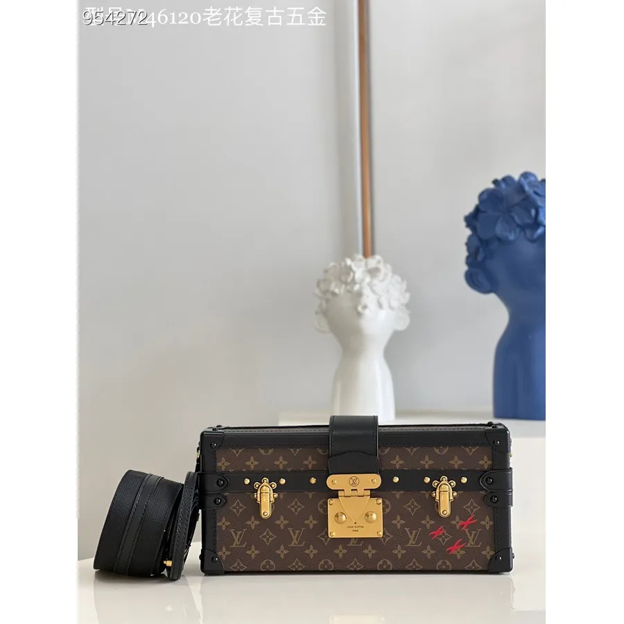 Louis Vuitton Petite East West Tas 28cm Monogram Canvas Leer Lente/zomer 2022 Collectie M46120, Bruin