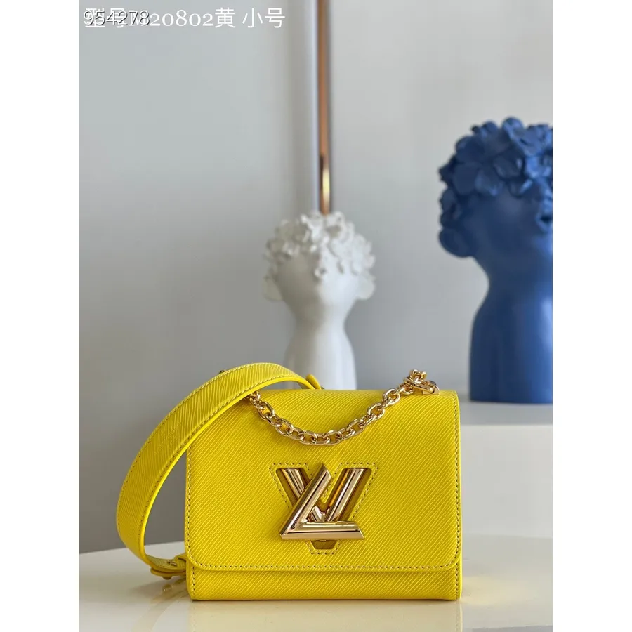 Сумка Louis Vuitton Twist мм 20см из кожи Epi Canvas, коллекция весна/лето 2022 M20802, желтый