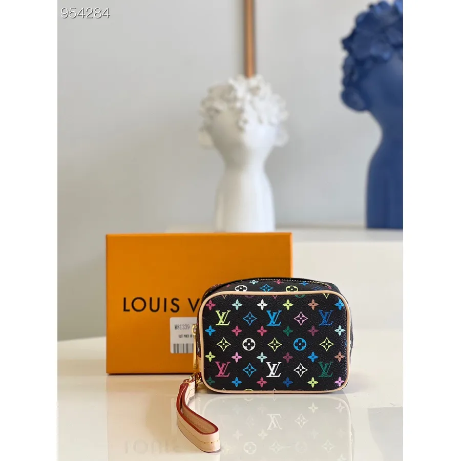 Louis Vuitton Sac True Wapity Case 12cm Toile Monogram Cuir Collection Printemps/été 2022 M81339, Noir Multicolore