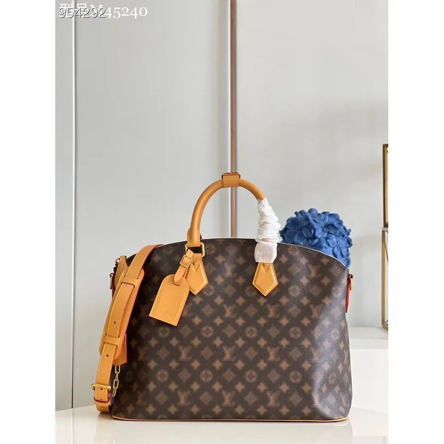 Louis Vuitton Lock It Soma 44cm Izplūdusi Monogramma āda Virgil Abloh Pavasara/vasaras 2022 Kolekcija M45240, Brūna