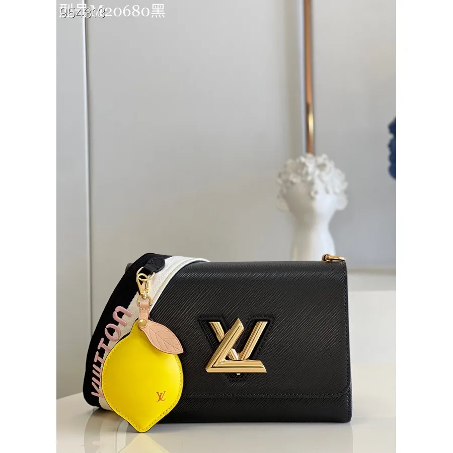 Bolsa Louis Vuitton Twist Mm 23cm Epi Lona Couro Coleção Primavera/verão 2022 M50280, Preta