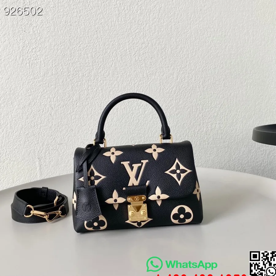 Louis Vuitton Madeline Veske 22 Cm Monogram Empreinte Skinn Vår/sommer 2022 Kolleksjon M45978, Svart