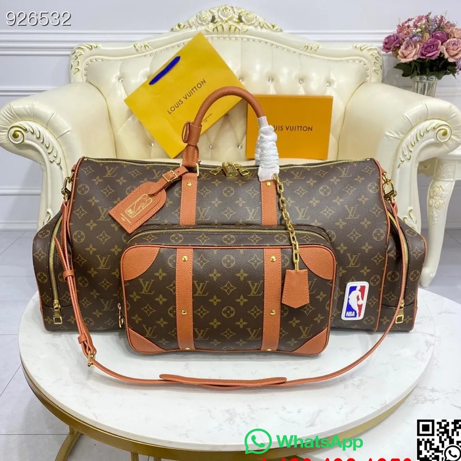 Louis Vuitton X NBA Basketball Keepall Trio Pocket 65 Cm Monogramm Antarctica Canvas Leder Frühjahr/Sommer 2022 Kollektion M4579