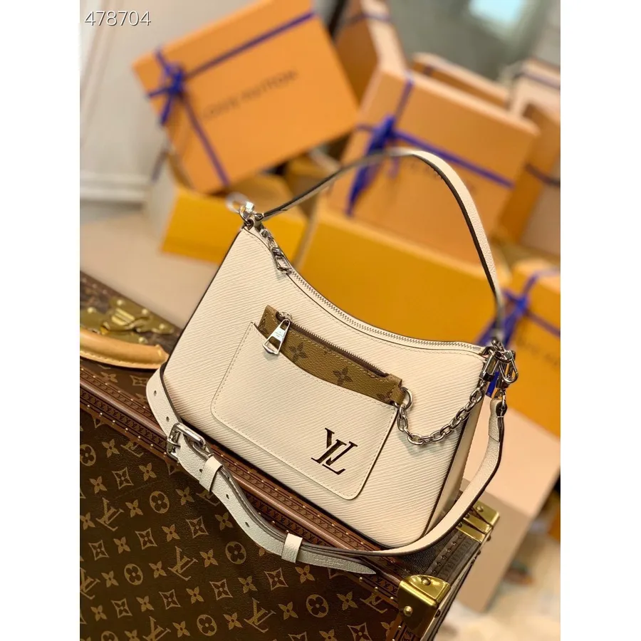 Louis Vuitton Marelle чанта 25 см Epi Canvas колекция пролет/лято 2021 M80794, кварц